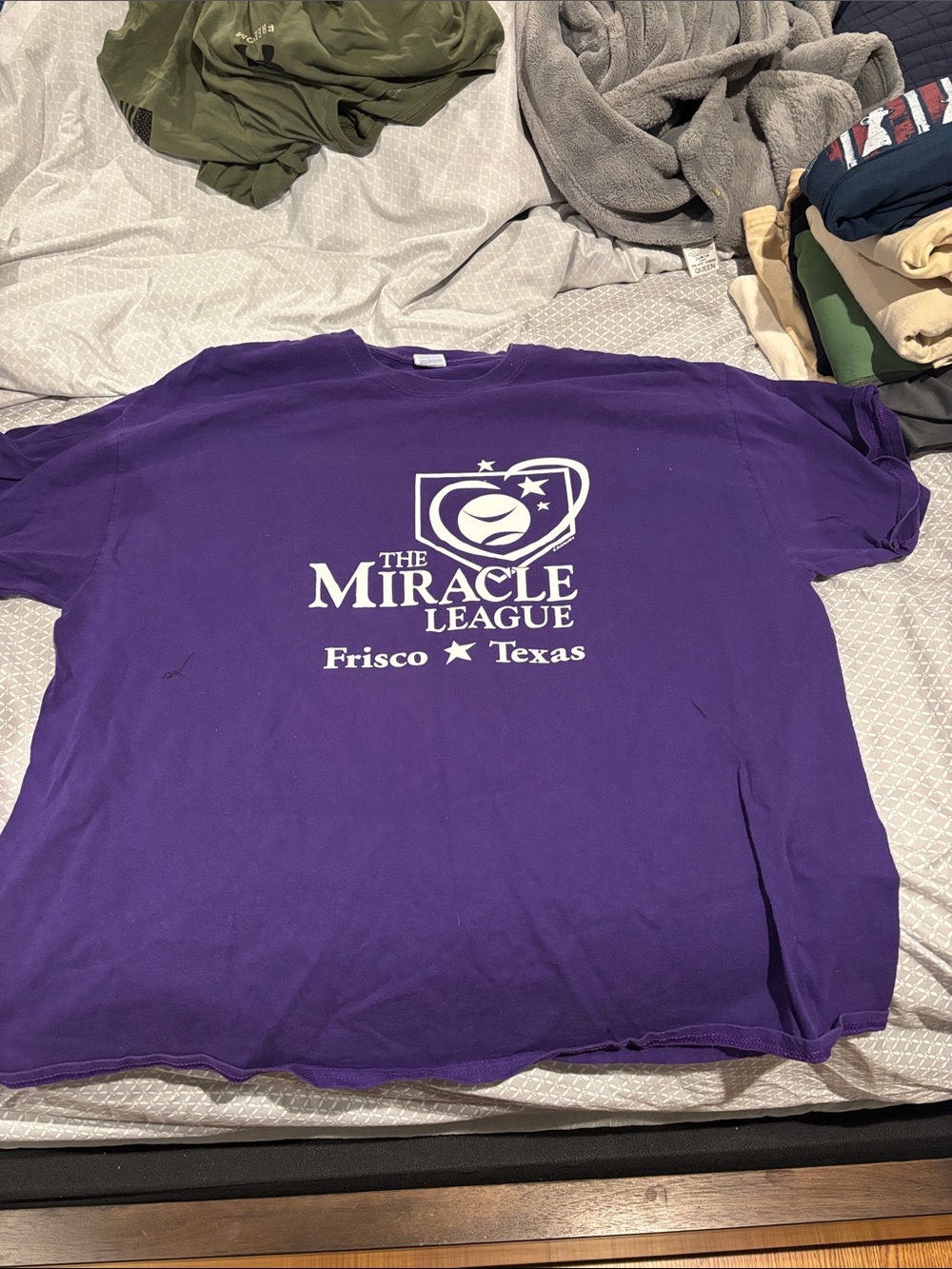 Gildan Men's Purple Miracle League Frisco Texas Graphic Tee